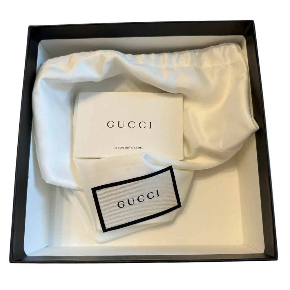 Gucci Large Gift Box Set w/ Dust Bag & Shopping Bag 7.5x7.5x5 Authentic